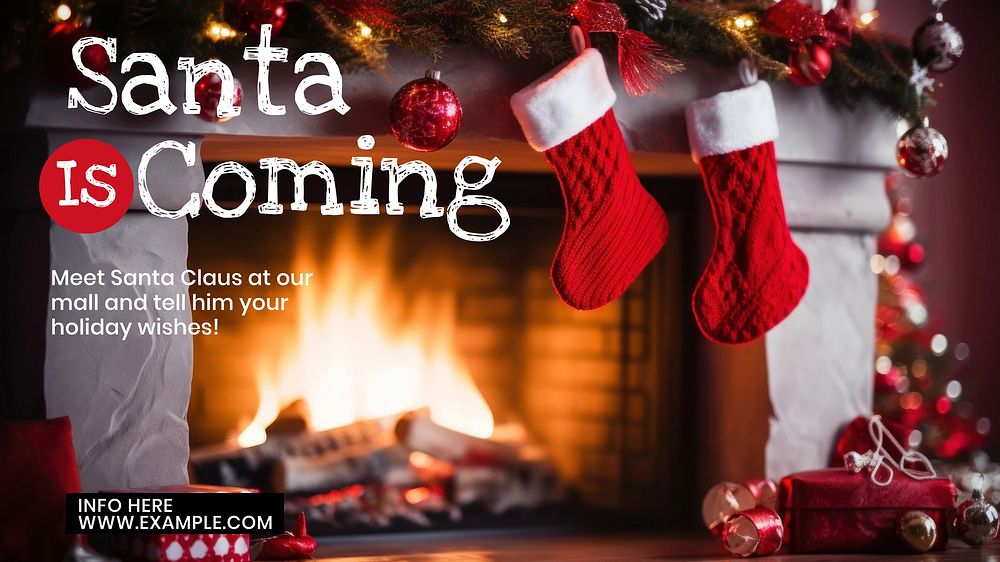 Christmas & Santa blog banner template