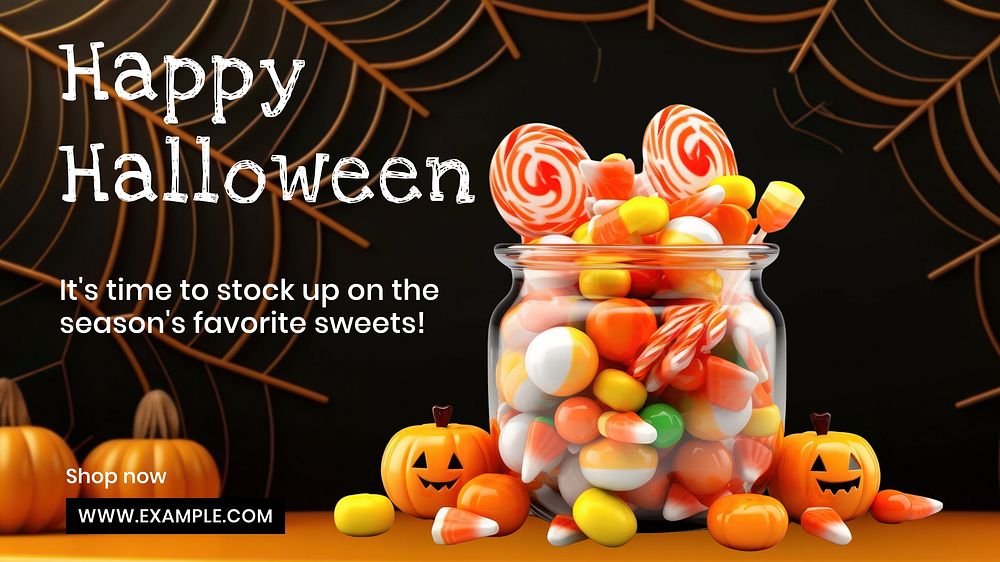 Happy Halloween blog banner template