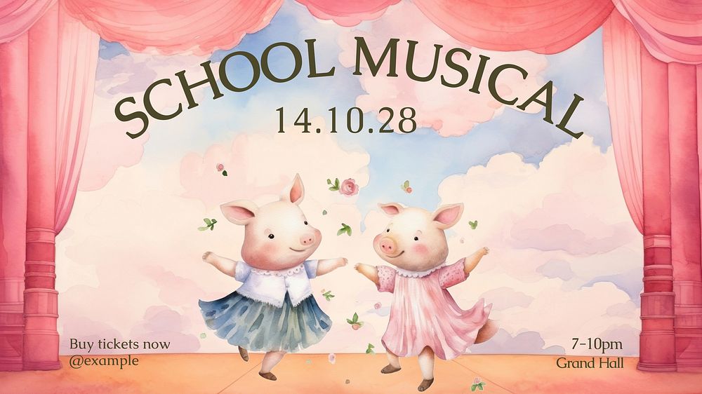 School musical blog banner template