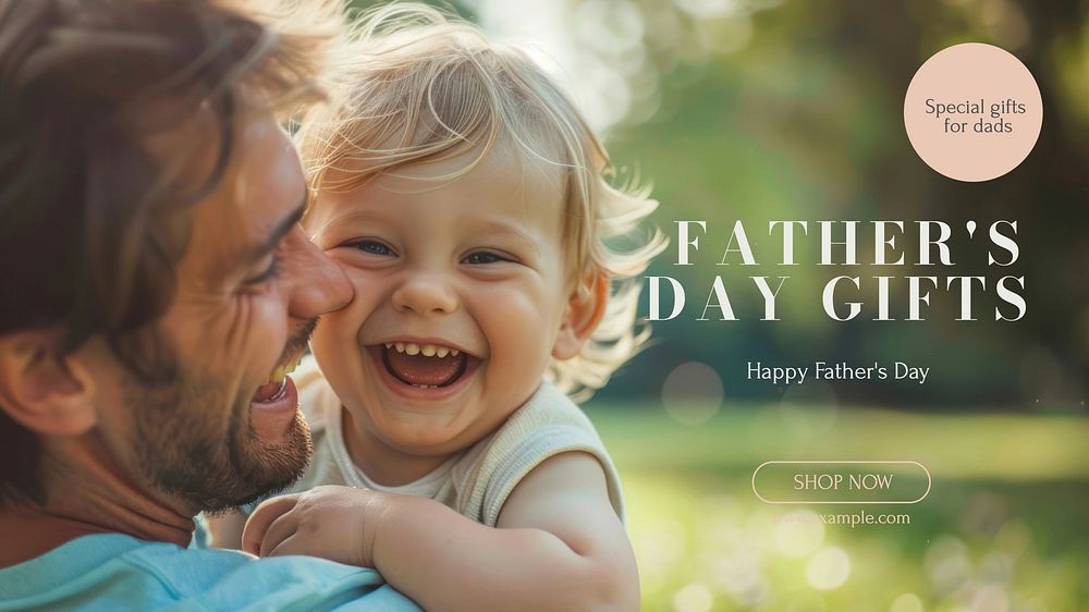 Father's day gifts blog banner template