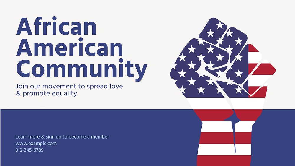 African American community blog banner template