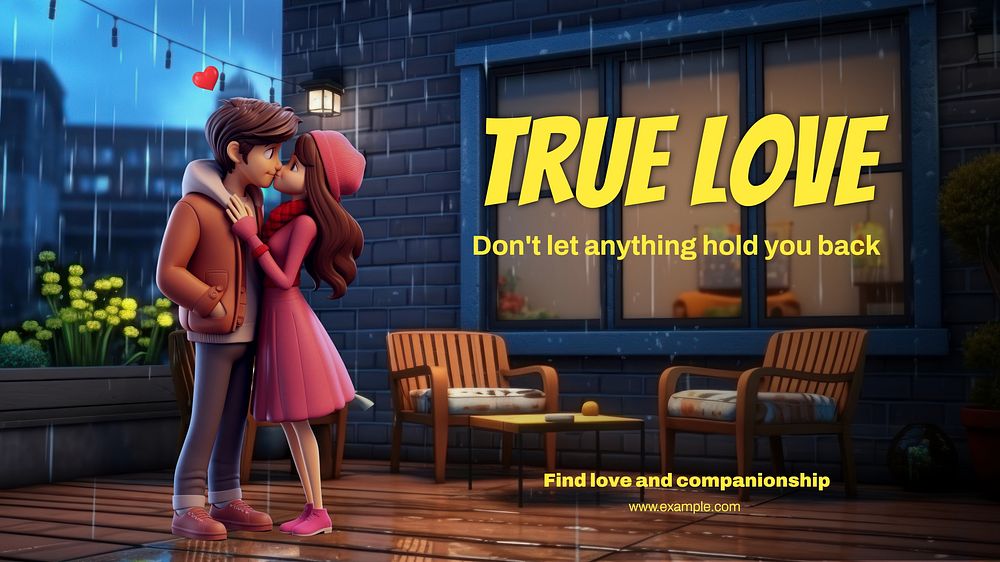 True love blog banner template