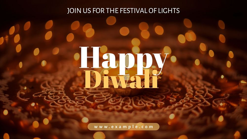 Happy Diwali blog banner template