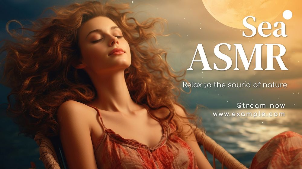 Sea ASMR blog banner template