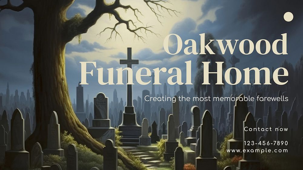 Funeral home blog banner template