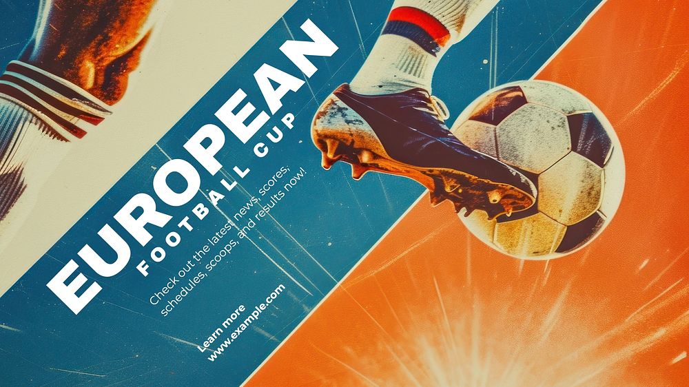 European football cup blog banner template
