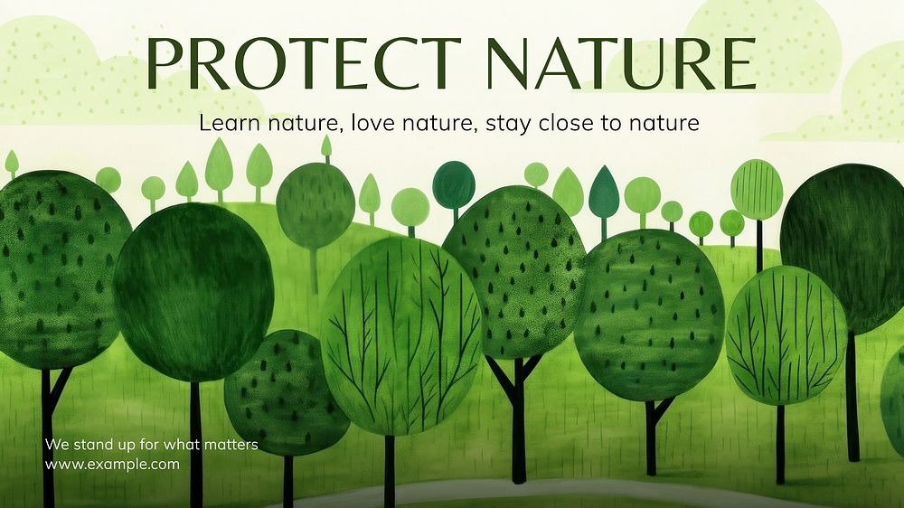 Protect nature blog banner template