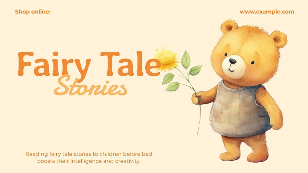 Fairy tale stories blog banner template