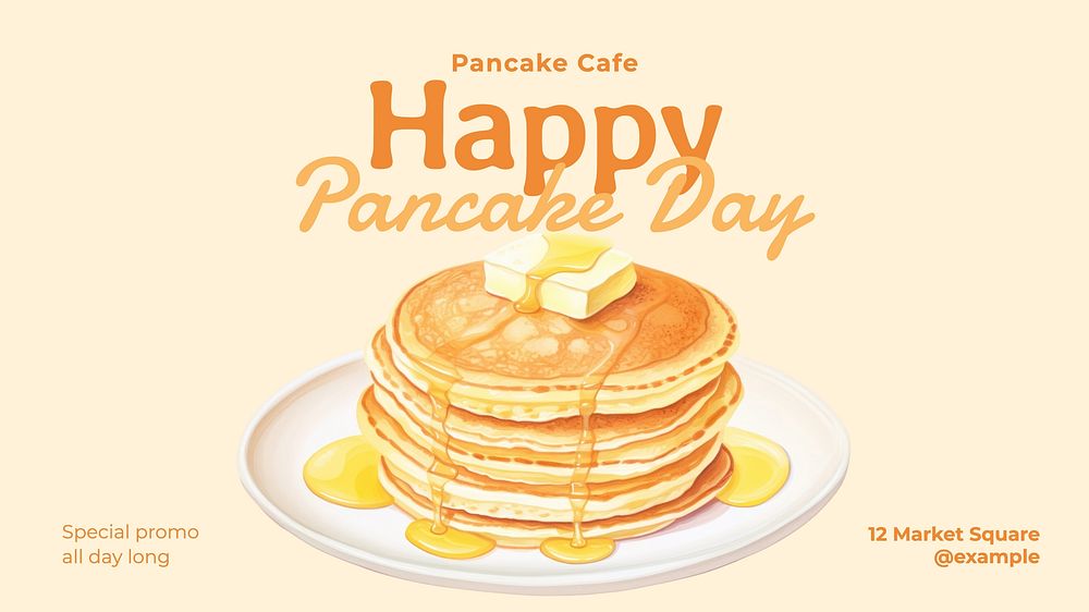 Pancake day blog banner template