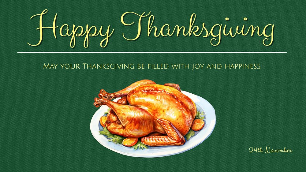 Happy Thanksgiving Facebook cover template  