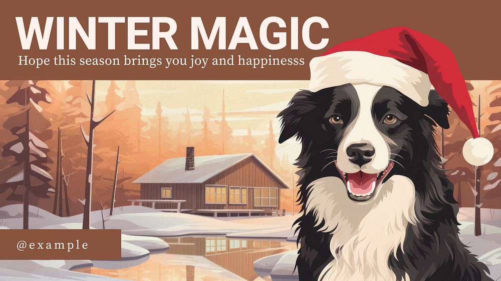 Winter magic blog banner template