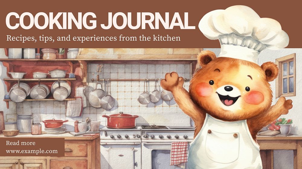 Cooking Journal blog banner template
