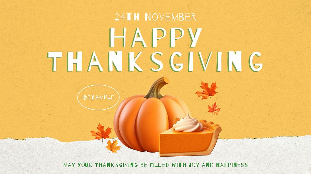 Happy Thanksgiving blog banner template