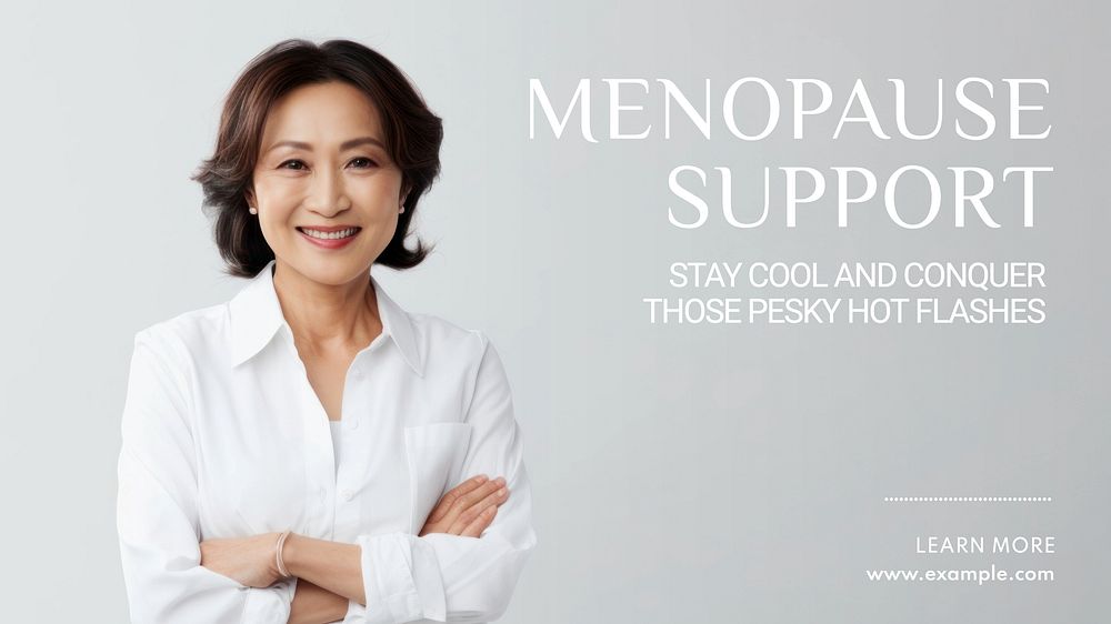 Menopause support blog banner template
