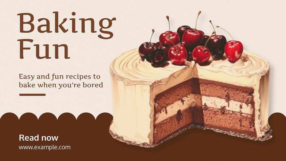 Baking fun blog banner template