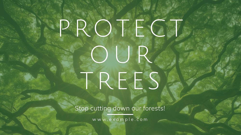 Protect our trees blog banner template