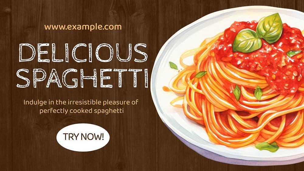 Delicious spaghetti blog banner template