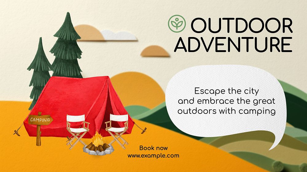 Outdoor adventure blog banner template