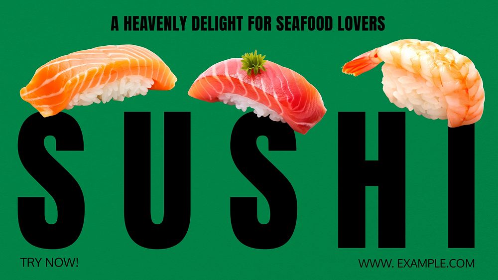 Sushi blog banner template