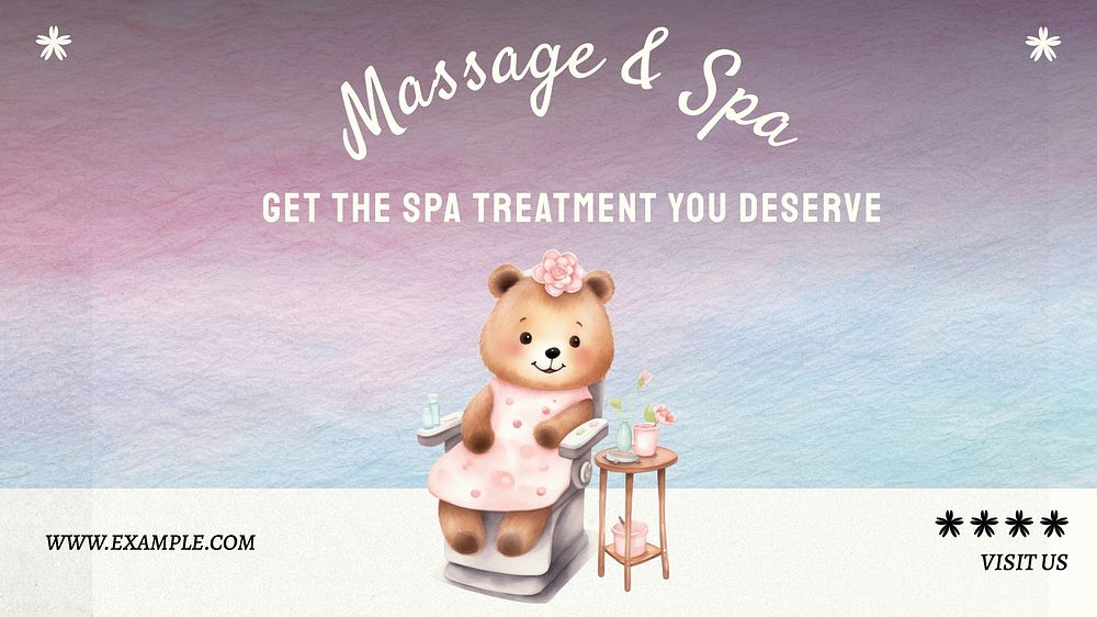 Massage  spa blog banner template