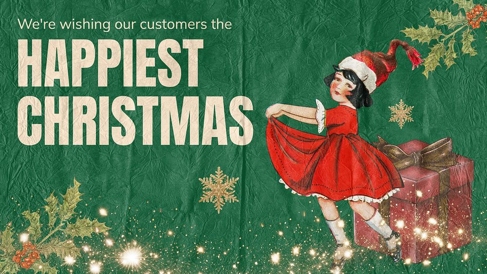 Happiest Christmas blog banner template