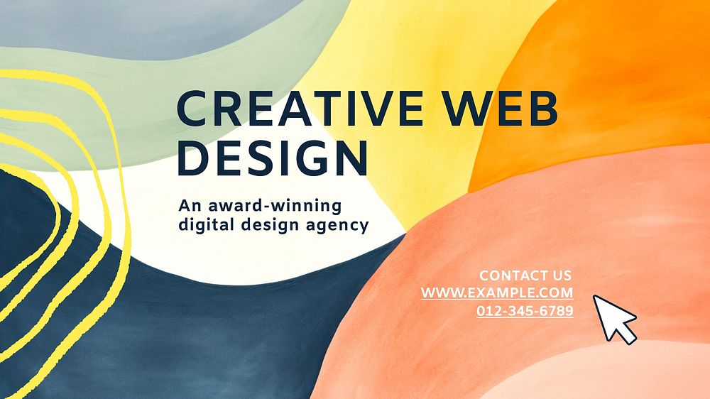 Creative web design blog banner template
