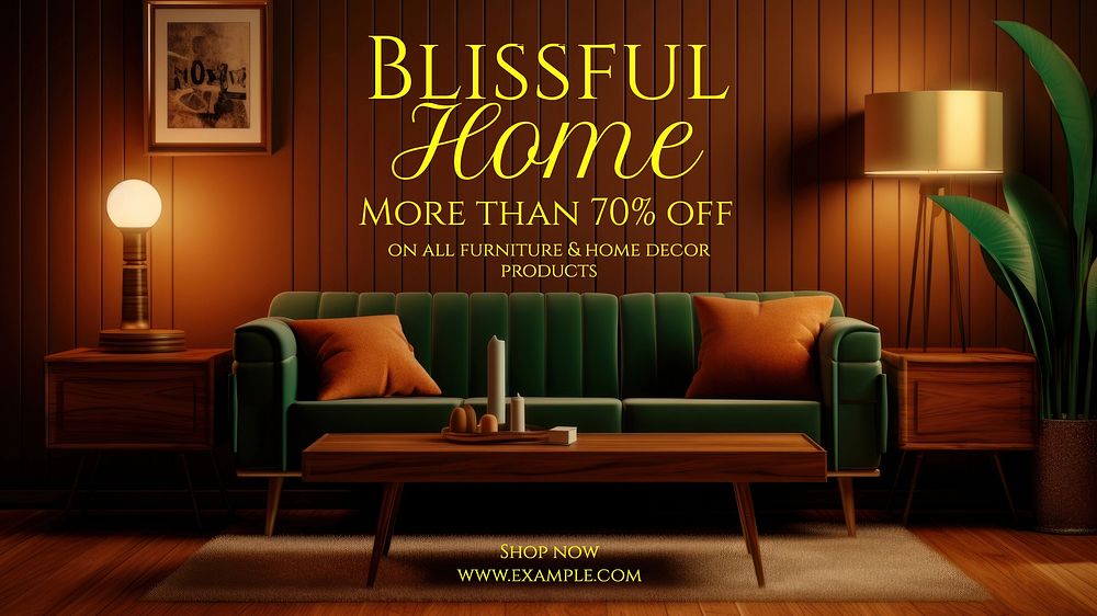 Blissful home blog banner template