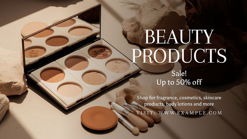 Beauty product sale blog banner template