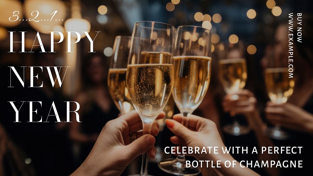 Champagne blog banner template