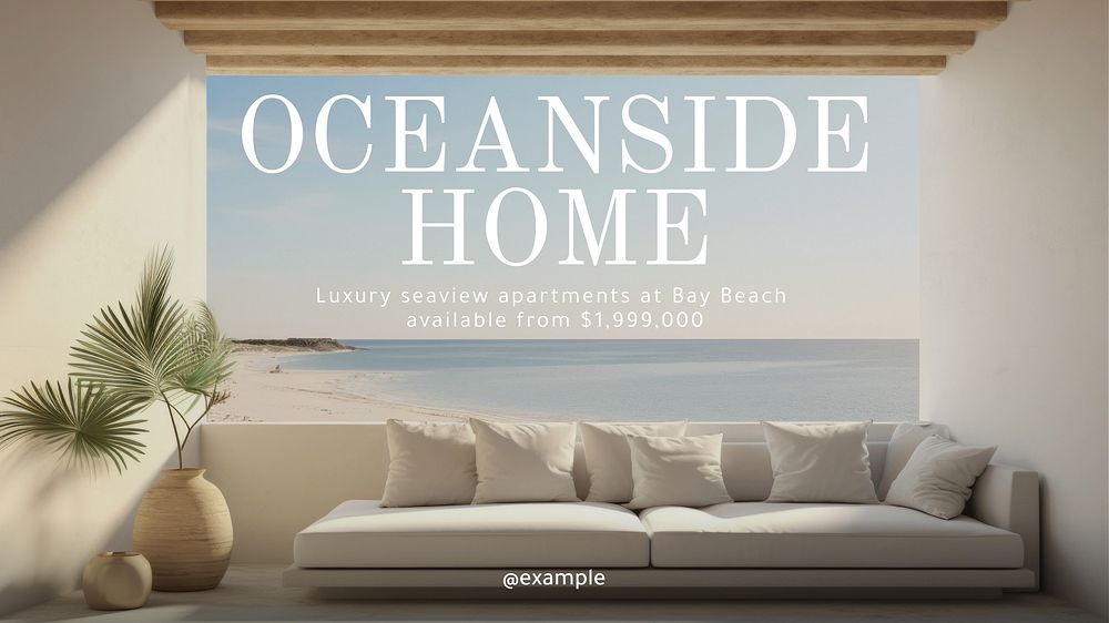 Oceanside home blog banner template