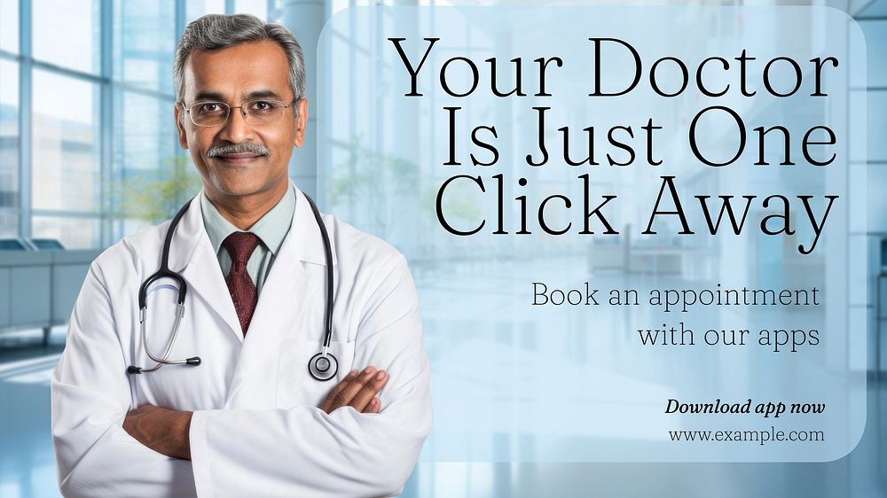 Online doctor blog banner template