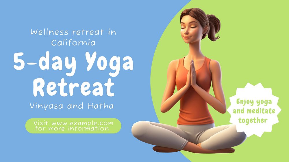 Yoga retreat blog banner template