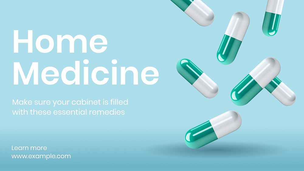 Medicine for home blog banner template