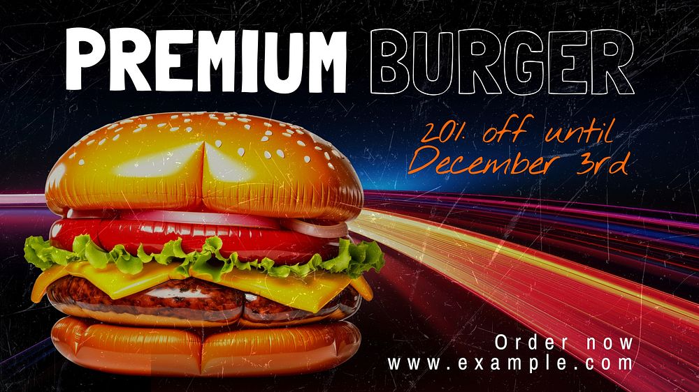 Premium burger blog banner template