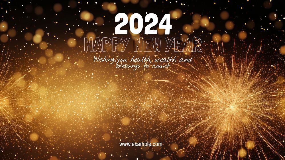 New year 2024 blog banner template