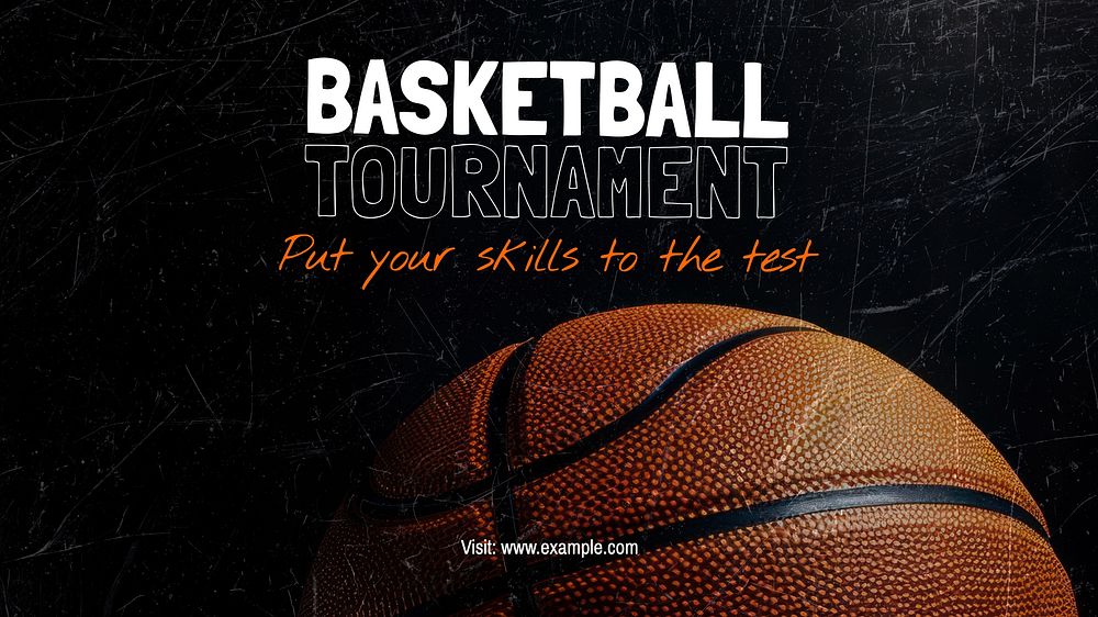 Basketball tournament blog banner template