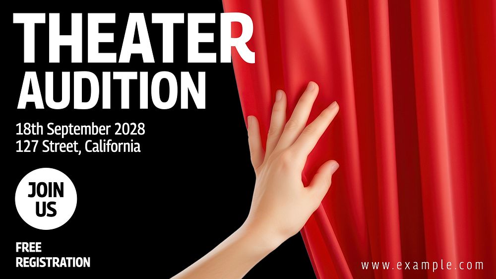 Theater Audition blog banner template