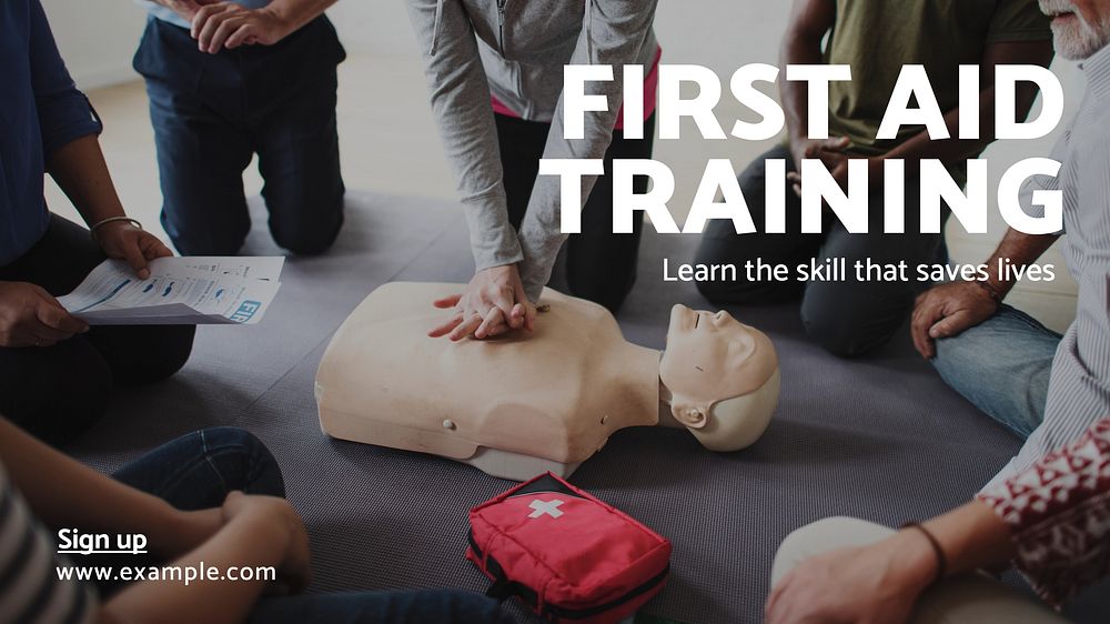First aid training blog banner template