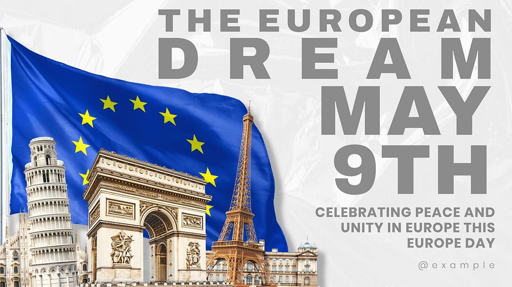 Europe Day blog banner template