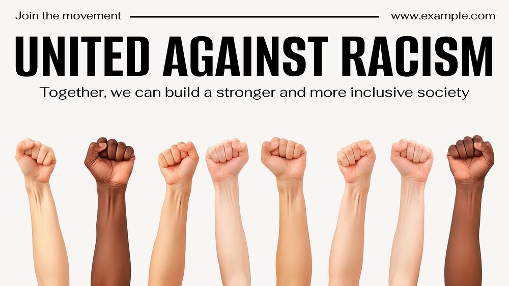 United against racism blog banner template