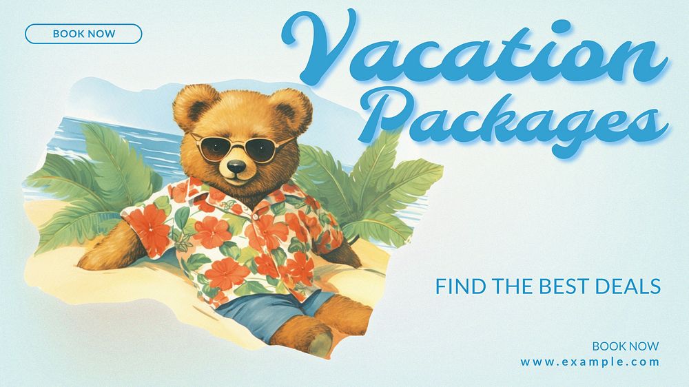 Vacation packages blog banner template