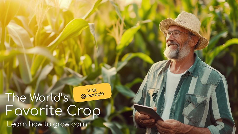 Farming corn blog banner template