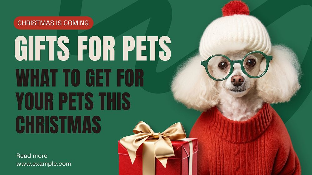 Gifts for pets blog banner template