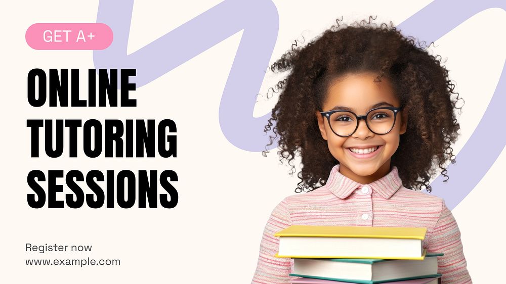 Online tutoring sessions blog banner template