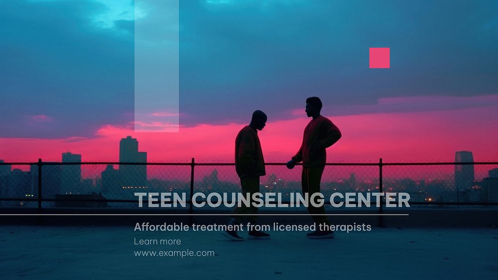 Teen counseling center blog banner template