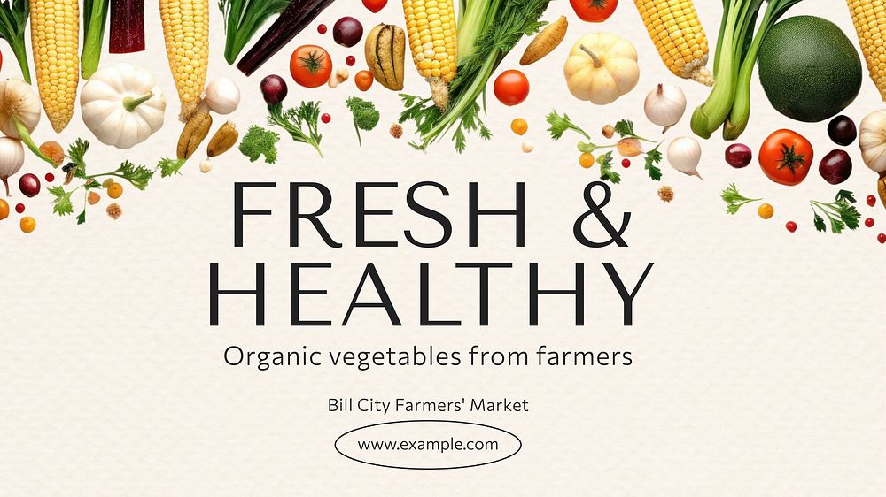Fresh vegetable market blog banner template