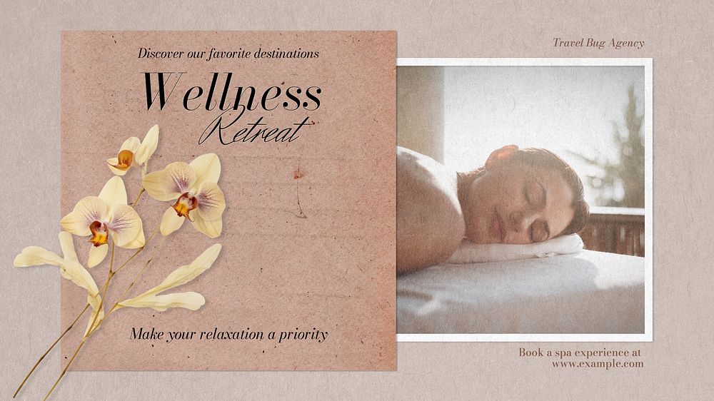 Wellness retreat blog banner template