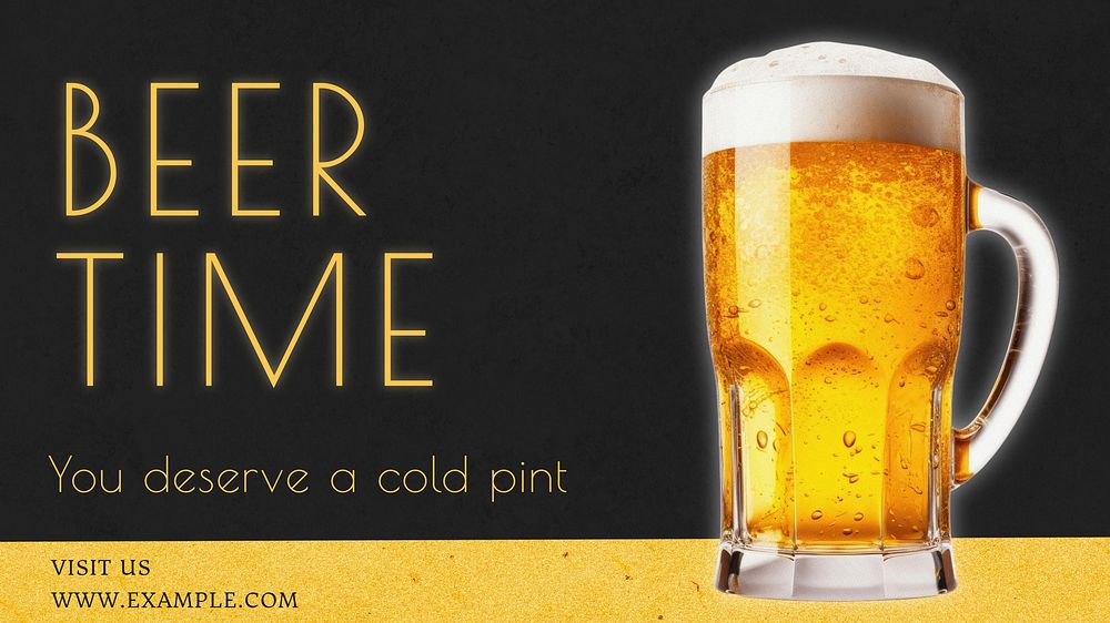Beer time blog banner template