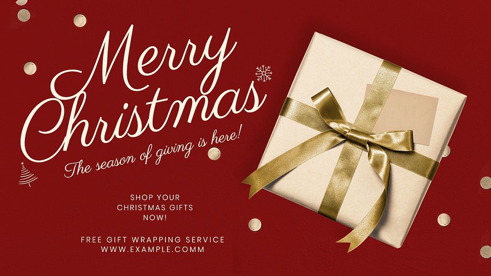 Merry Christmas blog banner template