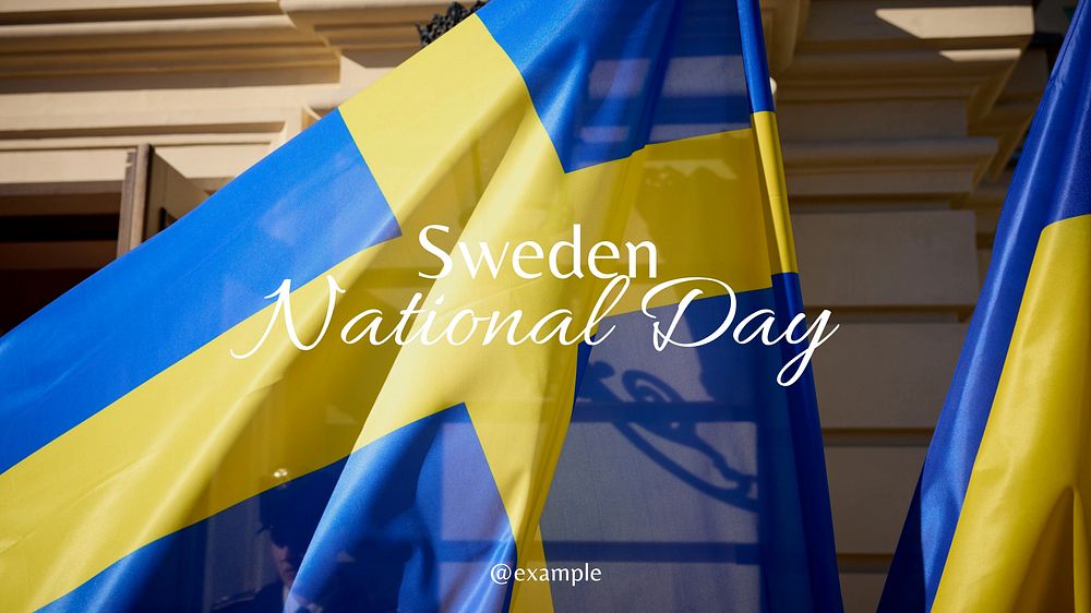 Sweden national day blog banner template